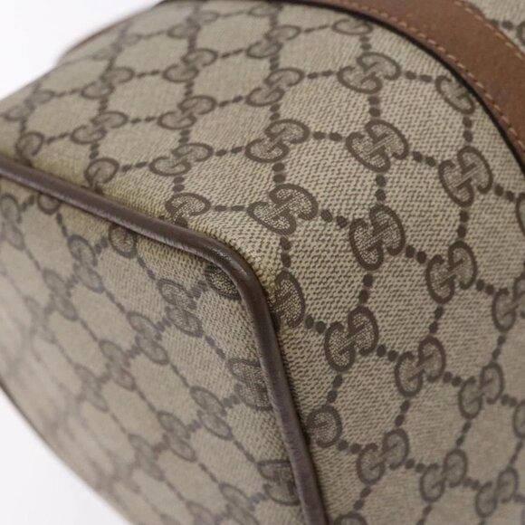 GUCCI GG Supreme Web Sherry Line Bag PVC Beige Red Green 39 02 007 Auth mr1490 - Picture 13 of 16